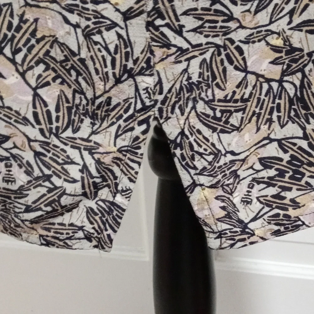 🖤VTG Flax by Jeanne Engelhart🖤 - Black/Tan Floral Print Sleeveless Dress - Picture 9 of 14